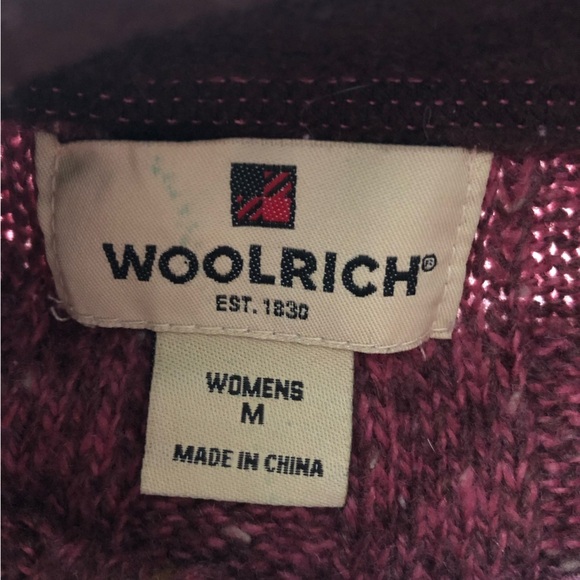 Vintage Woolrich 1/4 Zip Wool Sweater in Berry Heather Size M - Picture 6 of 10